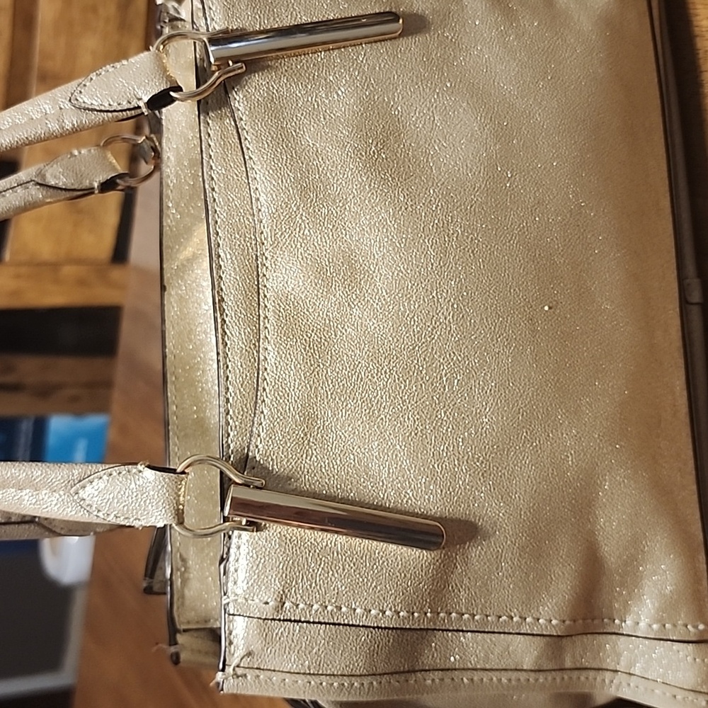 Gianni Bini Metallic Gold Satchel - Picture 9 of 16